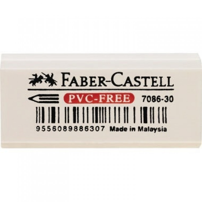 Faber-Castell Radierer 7086-30 188730 18x12x41mm Kunststoff weiß Faber-Castell Radierer 7086-30 188730 18x12x41mm Kunststoff weiß