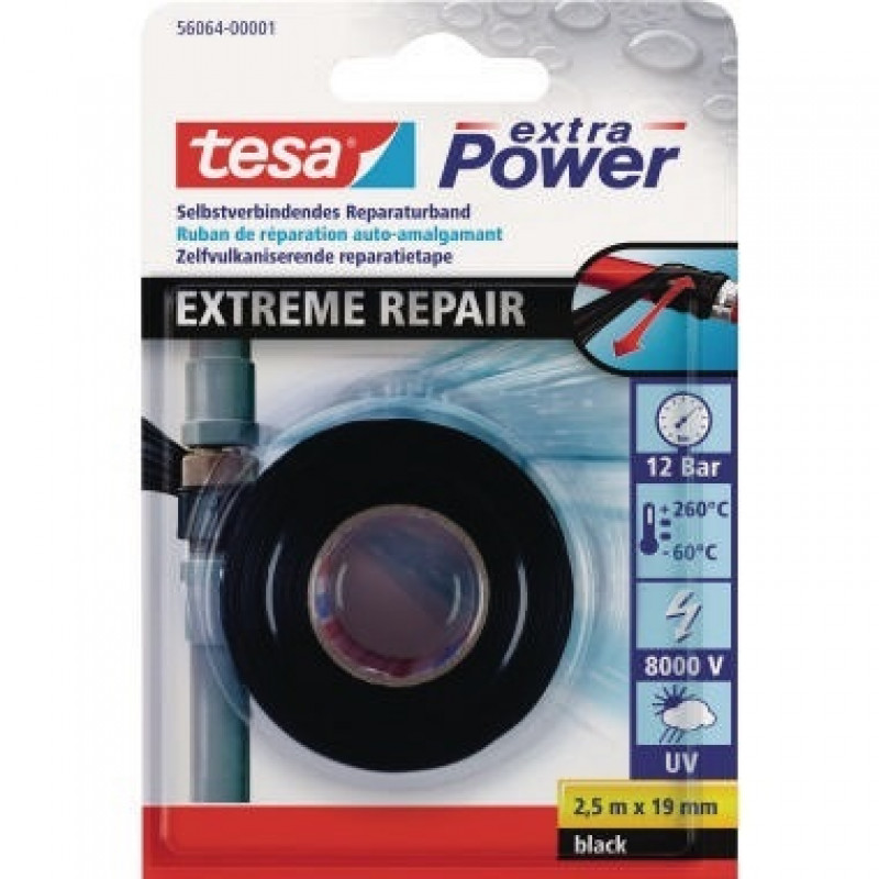 tesa® Packband Exreme Repair 56064-1 2,5m:19mm schwarz tesa® Packband Exreme Repair 56064-1 2,5m:19mm schwarz
