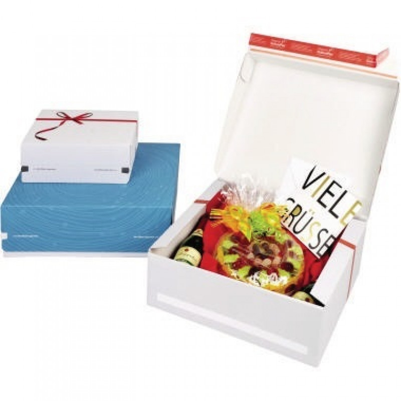 ColomPac® Geschenkbox Exclusiv CP068.92/02 rote Schleife weiß