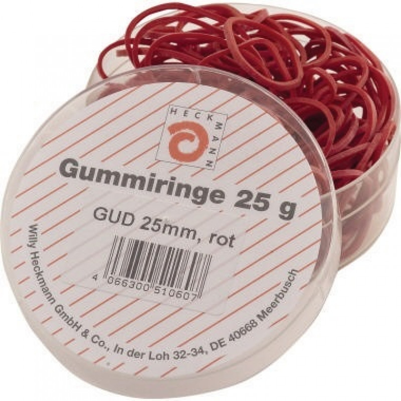 WIHEDÜ Gummiringe 510060 Ø 25mm rot 25g/Pack WIHEDÜ Gummiringe 510060 Ø 25mm rot 25g/Pack
