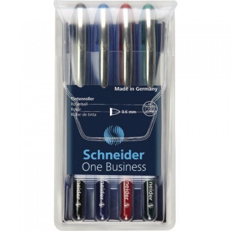 Schneider Tintenroller One Business 0,6mm sortiert 4 St./Pack. Schneider Tintenroller One Business 0,6mm sortiert 4 St./Pack.