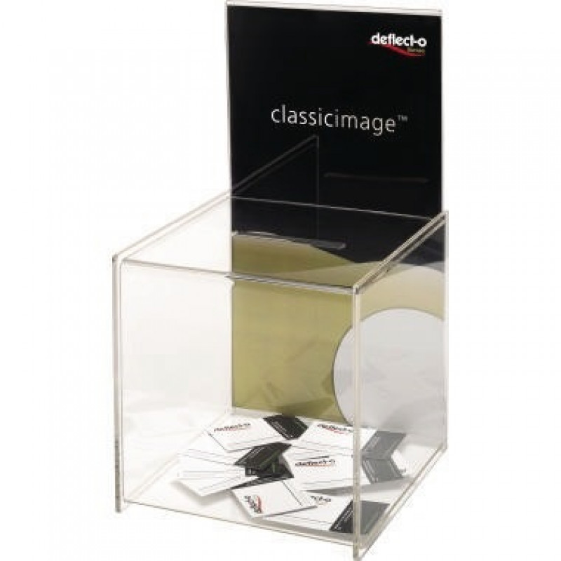 Deflecto Spendenbox 66001 211x213x381mm glasklar Deflecto Spendenbox 66001 211x213x381mm glasklar