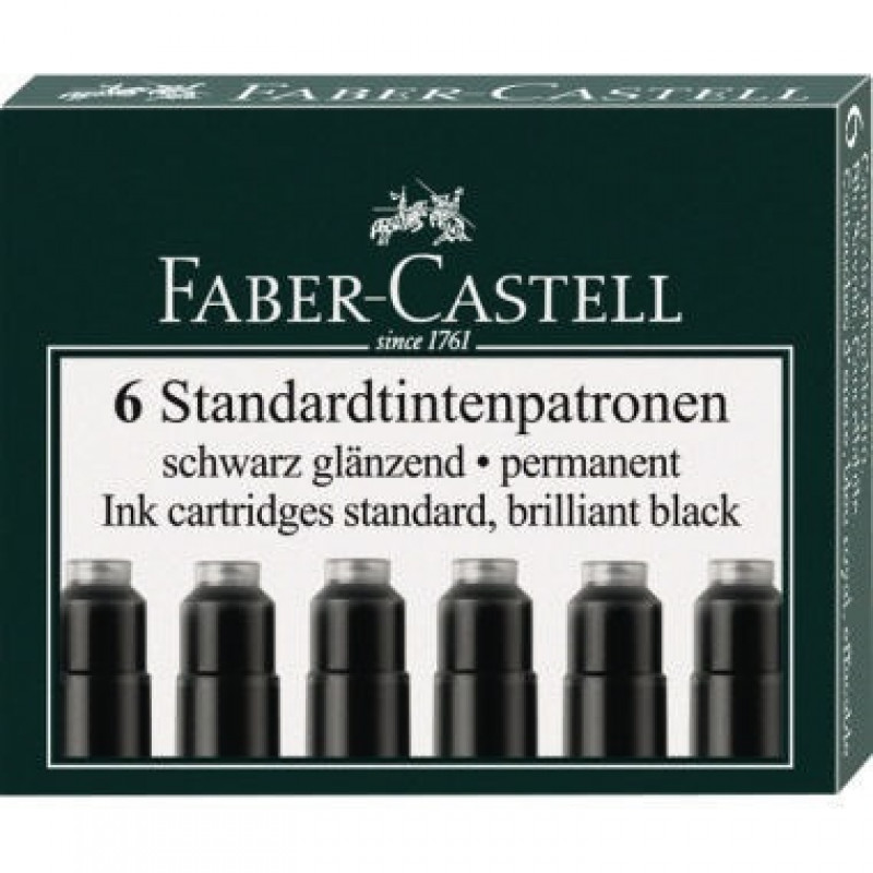 Faber-Castell Tintenpatronen 185507 Standard schwarz 6 St./Pack Faber-Castell Tintenpatronen 185507 Standard schwarz 6 St./Pack