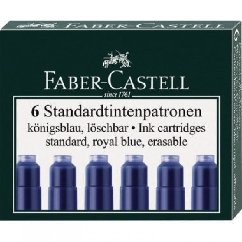 Faber-Castell Tintenpatronen 185506 Standard königsblau 6 St./Pack Faber-Castell Tintenpatronen 185506 Standard königsblau 6 St./Pack