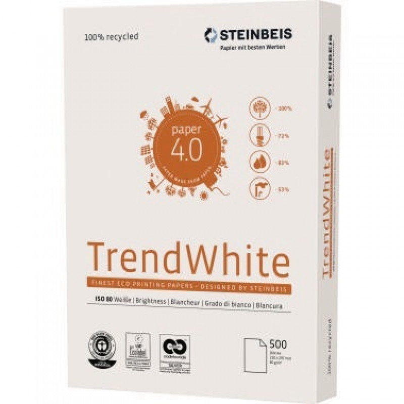 Steinbeis Kopierpapier TrendWhite 521708010001 DIN A4 500 Bl./Pack. Steinbeis Kopierpapier TrendWhite 521708010001 DIN A4 500 Bl./Pack.