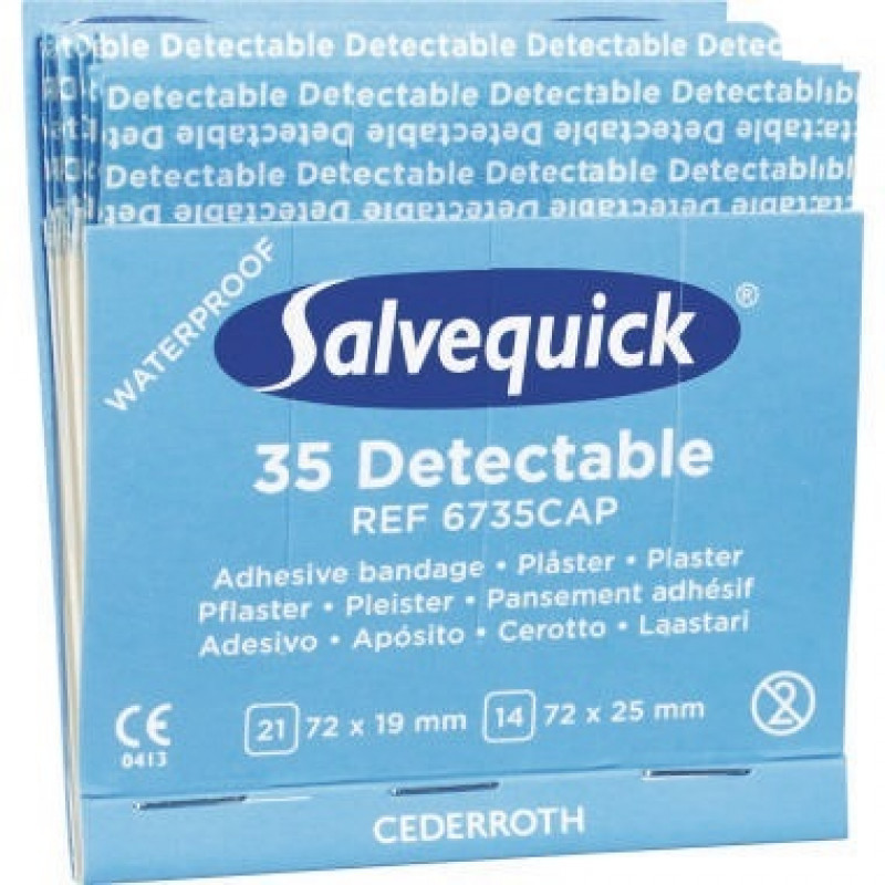 Salvequick Pflaster 6735CAP detektierbar blau 35 St./Pack. Salvequick Pflaster 6735CAP detektierbar blau 35 St./Pack.