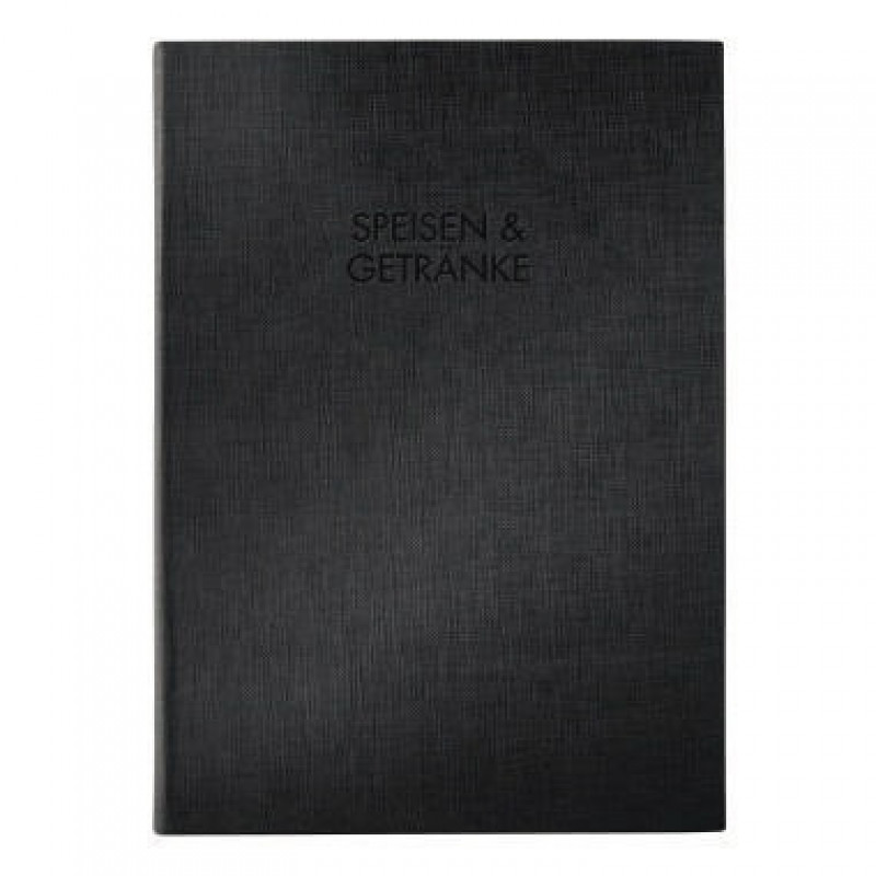 Sigel Speisekartenmappe SM111 DIN A4 8S. Gummibindung Prägung sw Sigel Speisekartenmappe SM111 DIN A4 8S. Gummibindung Prägung sw