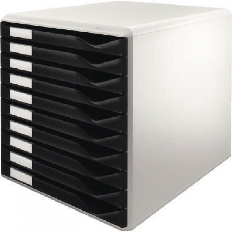 Leitz Schubladenbox 52810095 DIN A4 10Schubfächer lichtgr/sw