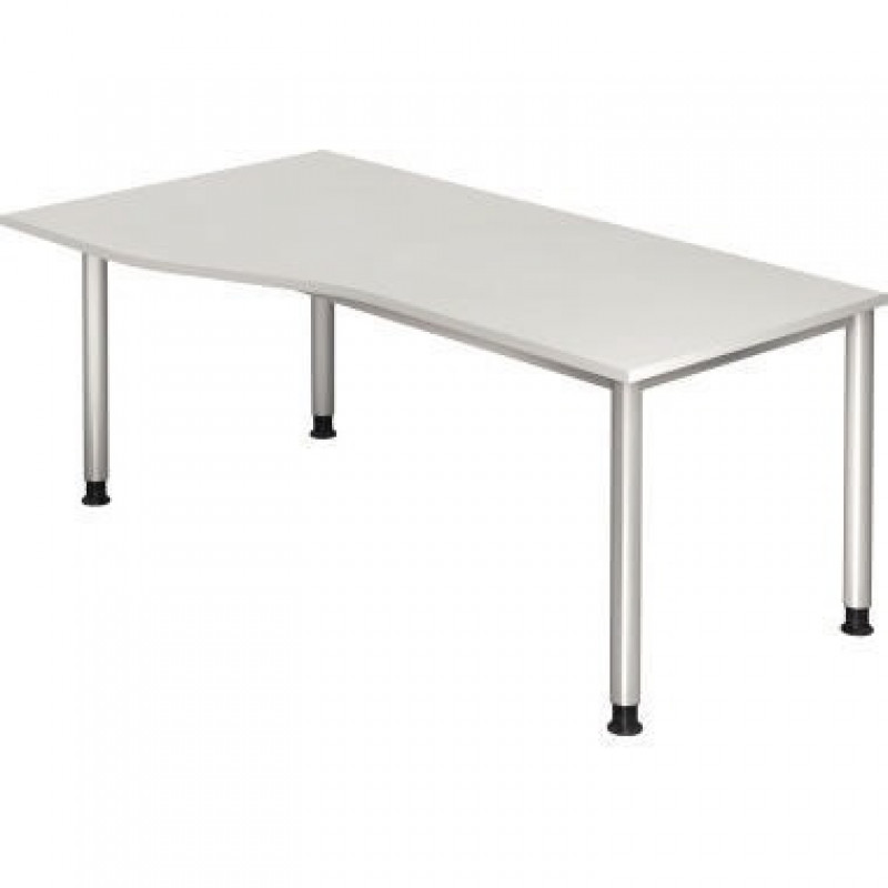 Hammerbacher Schreibtisch VHS18/W/S 180x100cm weiß