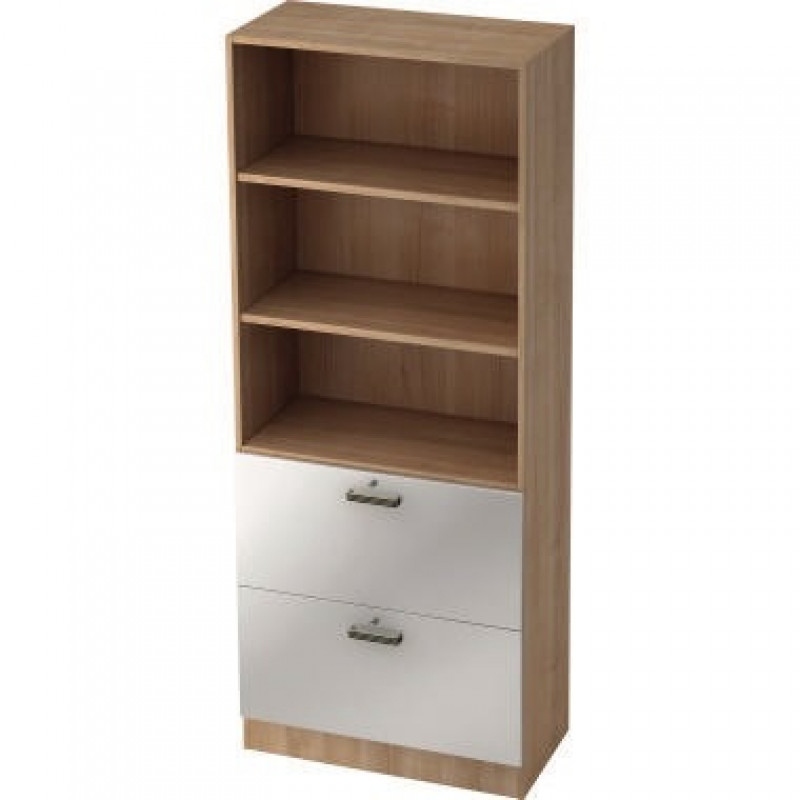 Hammerbacher Registraturschrank V7300/N/S/SG 5OH nußbaum/silber Hammerbacher Registraturschrank V7300/N/S/SG 5OH nußbaum/silber