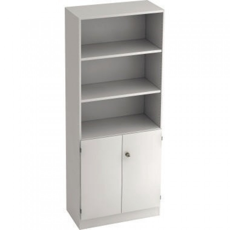 Hammerbacher Regalschrank Solid V6770/W/W/SG 5OH weiß/weiß Hammerbacher Regalschrank Solid V6770/W/W/SG 5OH weiß/weiß