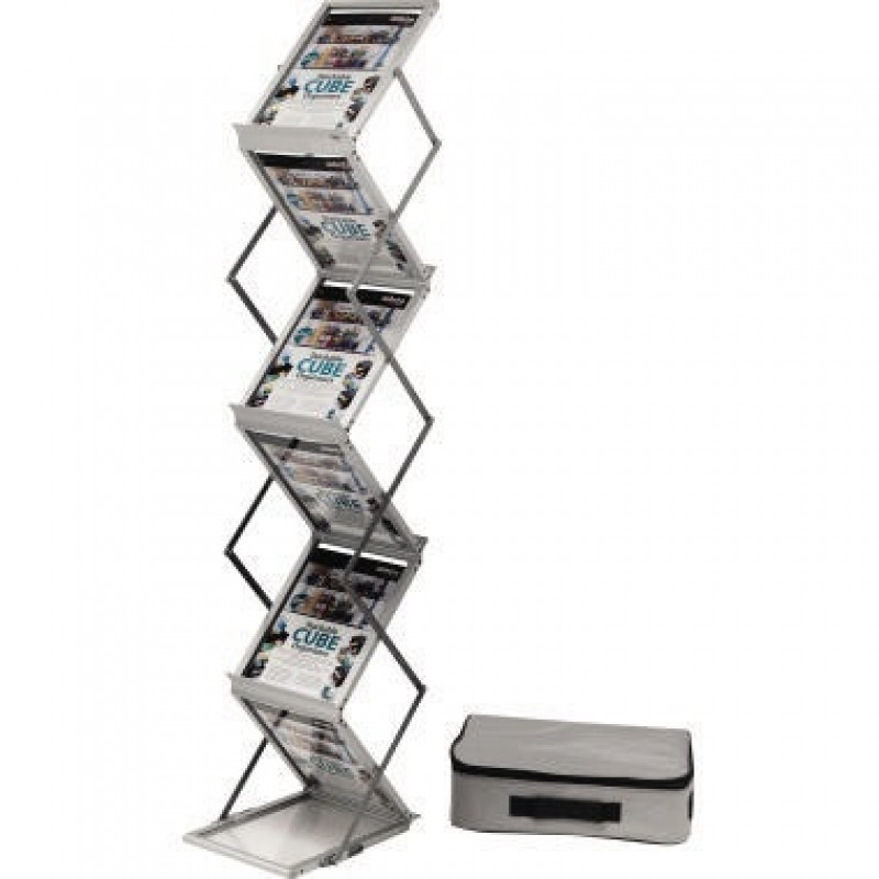 Deflecto Prospektständer 36100 27,5x37x150cm DIN A4 6-Fächer si Deflecto Prospektständer 36100 27,5x37x150cm DIN A4 6-Fächer si