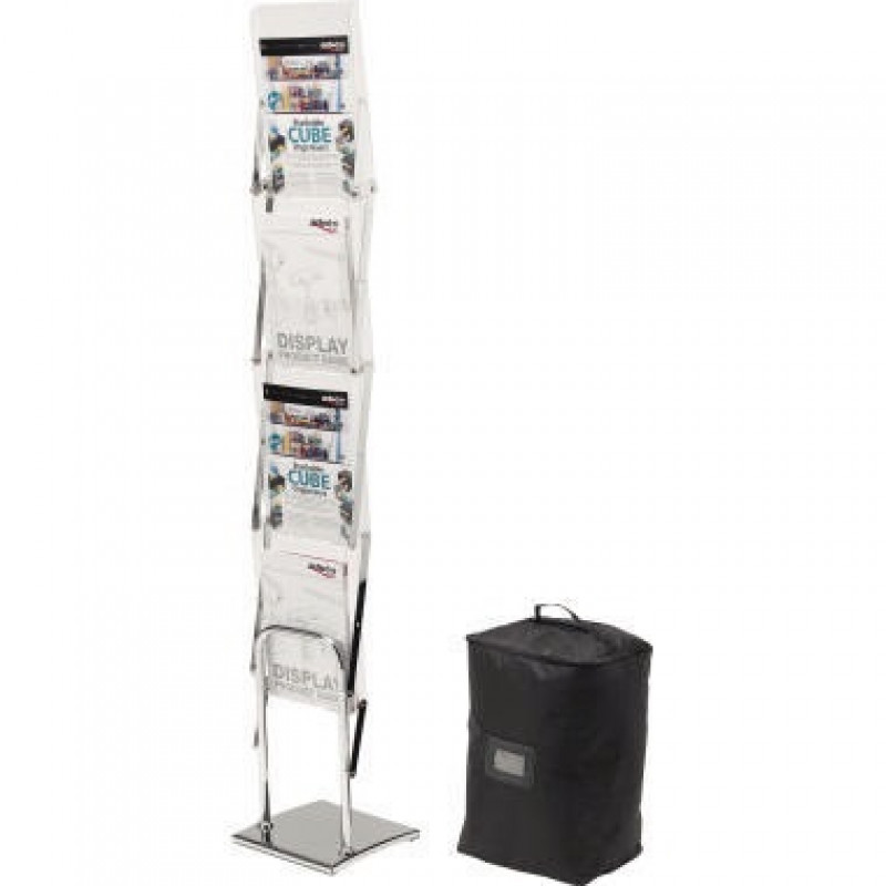 Deflecto ProspektStänder 36200 26,5x162x27,5cm DIN A4 4 Fächer tr Deflecto ProspektStänder 36200 26,5x162x27,5cm DIN A4 4 Fächer tr