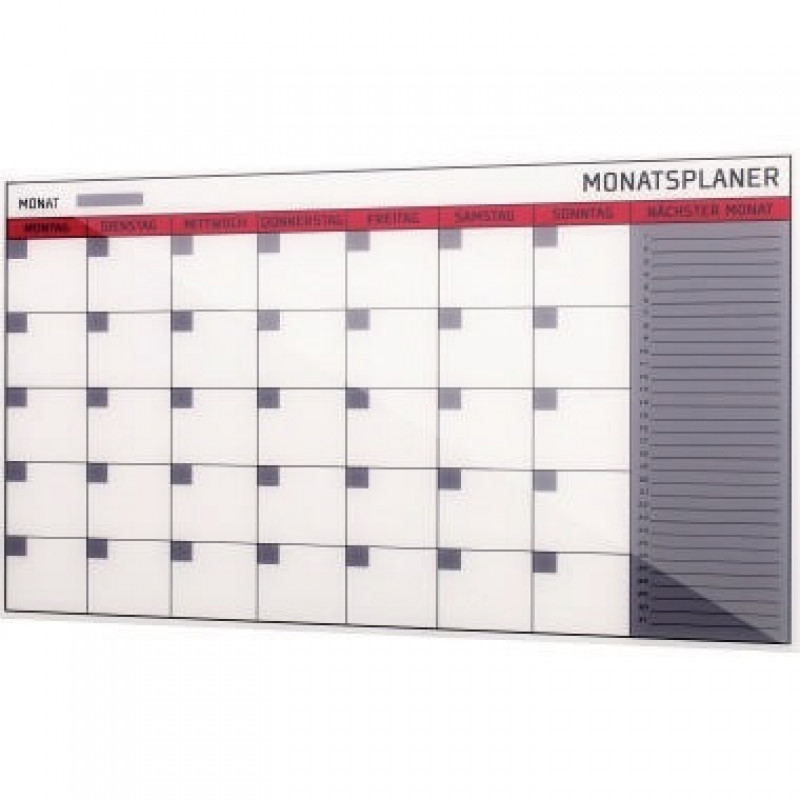 Bi-Office Montasplaner GL164001 Glas Kollektion 4 mm weiss Bi-Office Montasplaner GL164001 Glas Kollektion 4 mm weiss