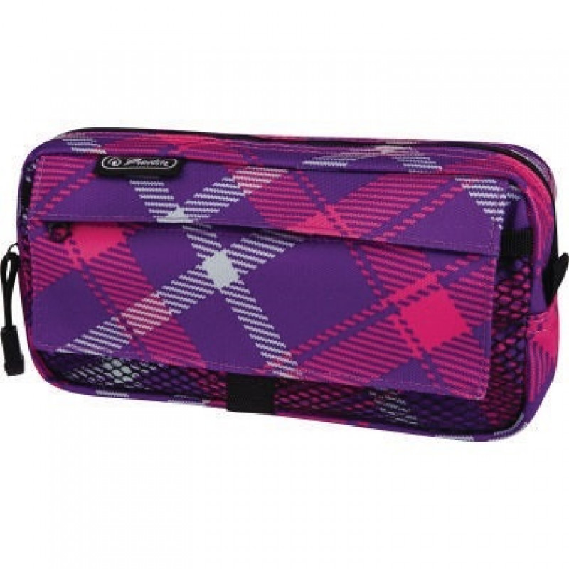 Herlitz Schüleretui 11281698 2Aussentaschen Karo Polyester pink Herlitz Schüleretui 11281698 2Aussentaschen Karo Polyester pink