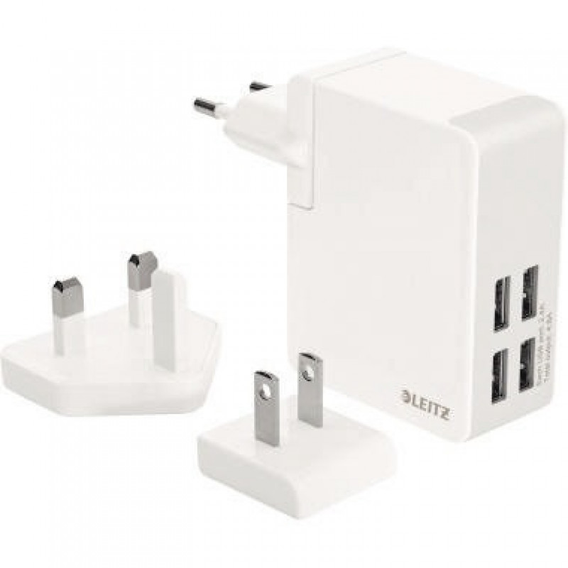 Leitz Ladegerät Dual USB Complete 62190001 4xUSB EU UK US weiß Leitz Ladegerät Dual USB Complete 62190001 4xUSB EU UK US weiß