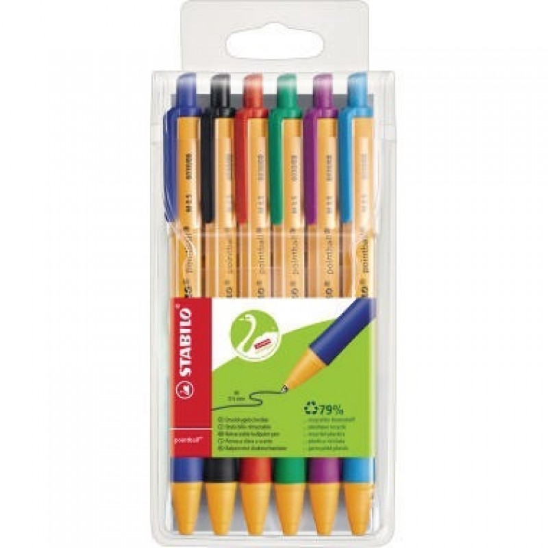 STABILO Kugelschreiber pointball 6030/6 0,5mm sortiert 6 St./Pack. STABILO Kugelschreiber pointball 6030/6 0,5mm sortiert 6 St./Pack.