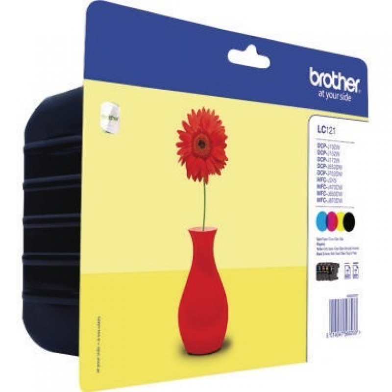 Brother Tintenpatrone LC121 sw/c/m/y 4 St./Pack. Brother Tintenpatrone LC121 sw/c/m/y 4 St./Pack.