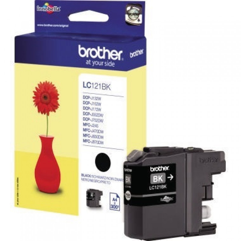 Brother Tintenpatrone LC121BK 300Seiten schwarz Brother Tintenpatrone LC121BK 300Seiten schwarz