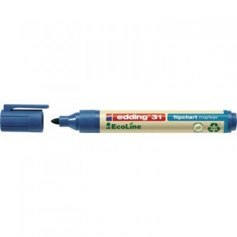 edding Flipchartmarker 31 EcoLine 4-31003 1,5-3mm Rundspitze blau