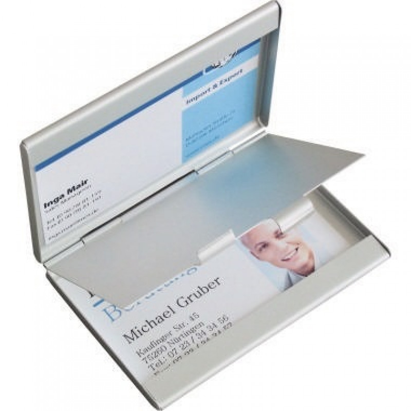 Sigel Visitenkartenetui Twin VZ136 max. 30Karten Aluminium silber Sigel Visitenkartenetui Twin VZ136 max. 30Karten Aluminium silber