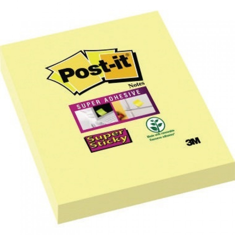 Post-it Haftnotiz Super Sticky 65612SY 48x73mm 90Blatt gelb Post-it Haftnotiz Super Sticky 65612SY 48x73mm 90Blatt gelb