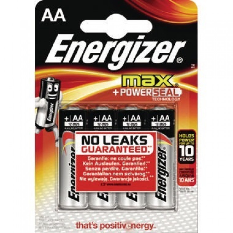 Energizer Batterie Max Alkaline E300112500 AA Mignon 4 St./Pack. Energizer Batterie Max Alkaline E300112500 AA Mignon 4 St./Pack.