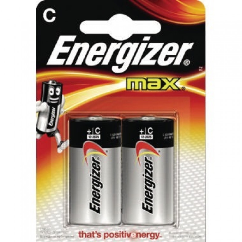 Energizer Batterie Max Alkaline E300129500 C Baby LR14 2 St./Pack. Energizer Batterie Max Alkaline E300129500 C Baby LR14 2 St./Pack.