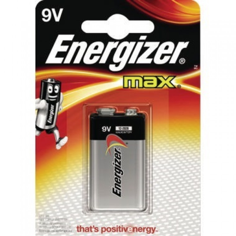 Energizer Batterie Max Alkaline E300115900 9V E-Block 6LR61 Energizer Batterie Max Alkaline E300115900 9V E-Block 6LR61