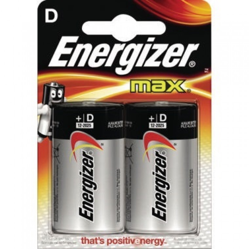 Energizer Batterie Max Alkaline E300129200 D Mono LR20 2 St./Pack. Energizer Batterie Max Alkaline E300129200 D Mono LR20 2 St./Pack.