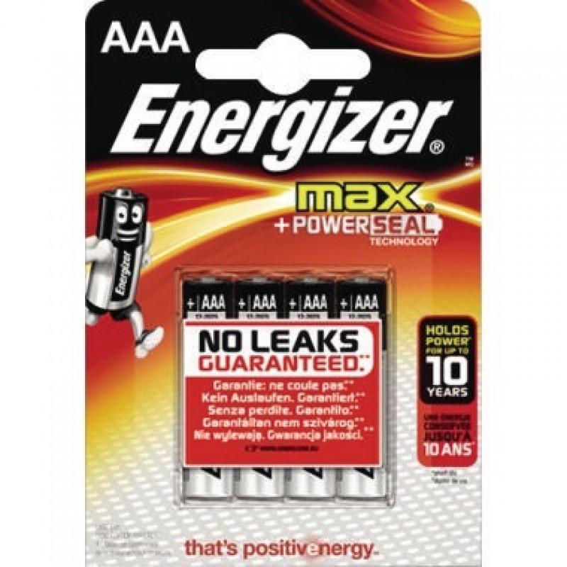 Energizer Batterie Max Alkaline E300124200 AAA Micro 4 St./Pack. Energizer Batterie Max Alkaline E300124200 AAA Micro 4 St./Pack.