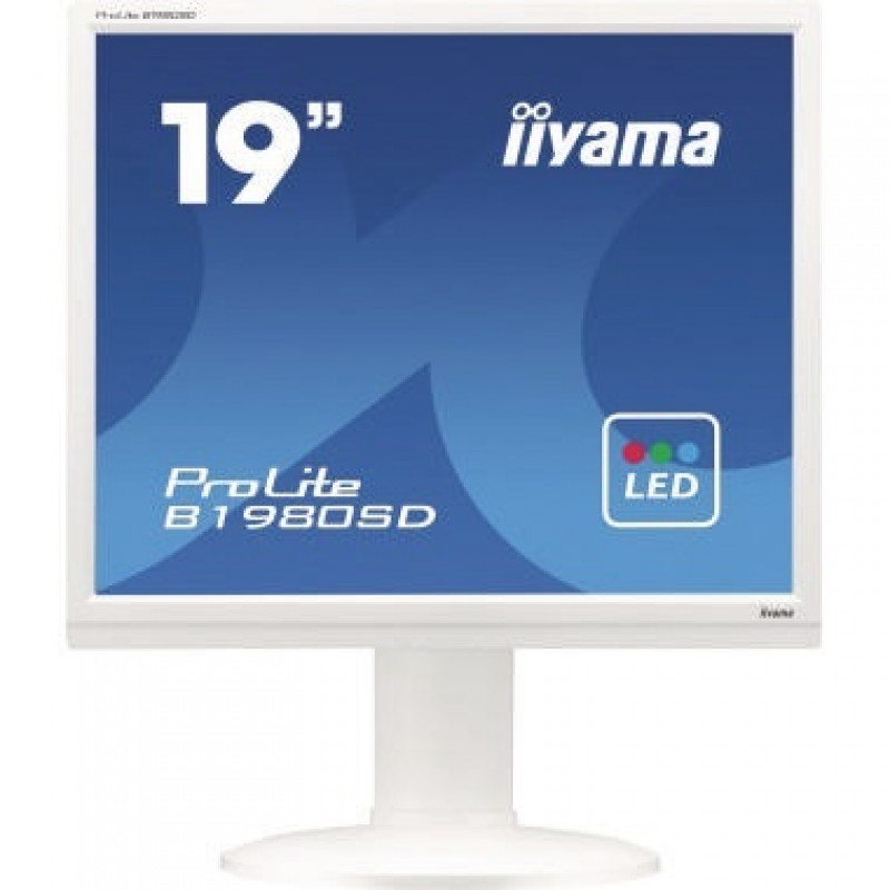 iiyama Monitor ProLite B1980SD-W1 LED 19Zoll 1.280x1.024 matt weiß iiyama Monitor ProLite B1980SD-W1 LED 19Zoll 1.280x1.024 matt weiß