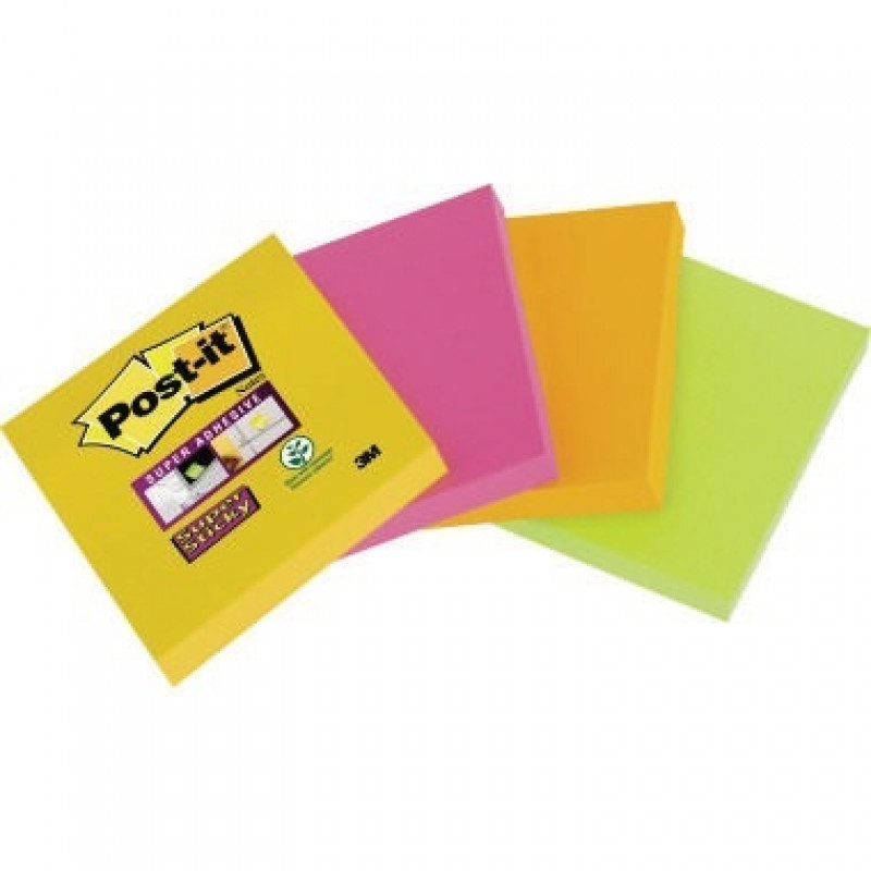Post-it Haftnotiz Super Sticky 6910YPOG 48x48mm sort. 4 St./Pack. Post-it Haftnotiz Super Sticky 6910YPOG 48x48mm sort. 4 St./Pack.