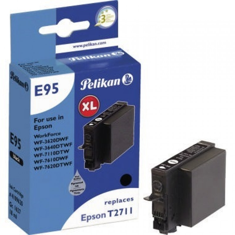 Pelikan Tintenpatrone 4109620 E95 wie Epson C13T271140 schwarz Pelikan Tintenpatrone 4109620 E95 wie Epson C13T271140 schwarz