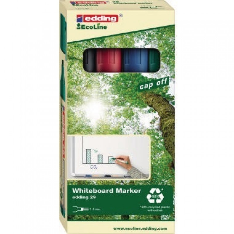 edding Boardmarker 29 EcoLine 4-29-4 1-5mm sortiert 4 St./Pack.