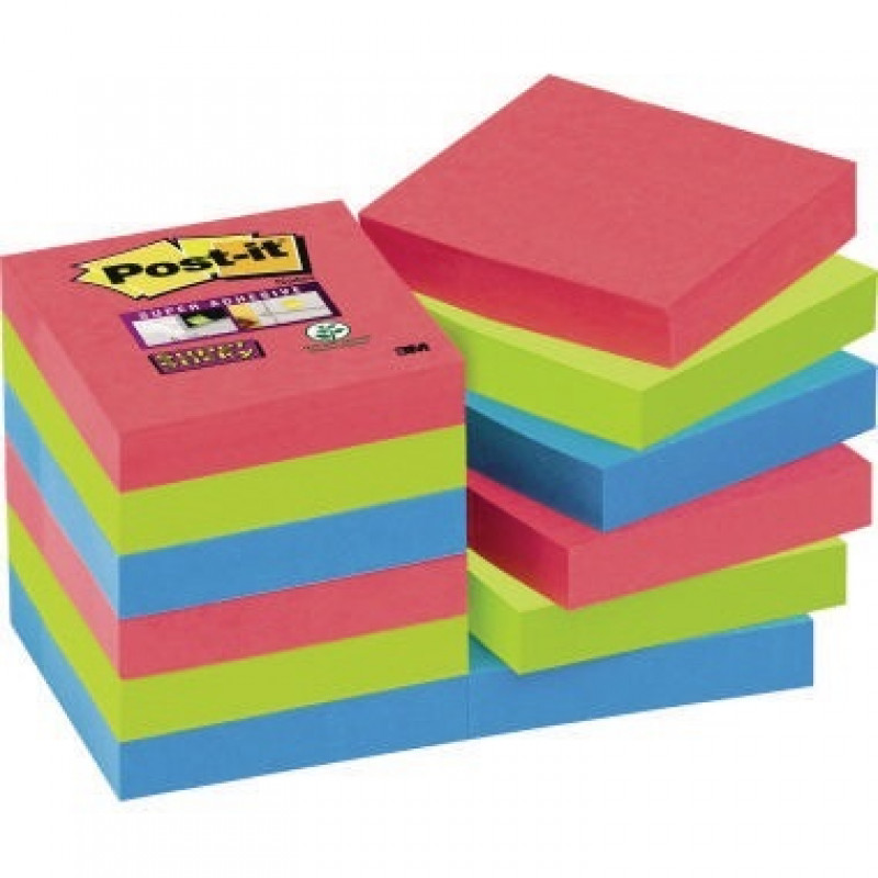 Post-it Haftnotiz 62212SJ 48x48mm 90Bl. rt/gn/bl 12 St./Pack. Post-it Haftnotiz 62212SJ 48x48mm 90Bl. rt/gn/bl 12 St./Pack.