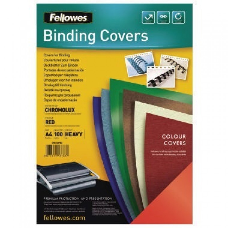 Fellowes Deckblatt Chromolux 5378303 DIN A4 rot 100St./Pack. Fellowes Deckblatt Chromolux 5378303 DIN A4 rot 100St./Pack.