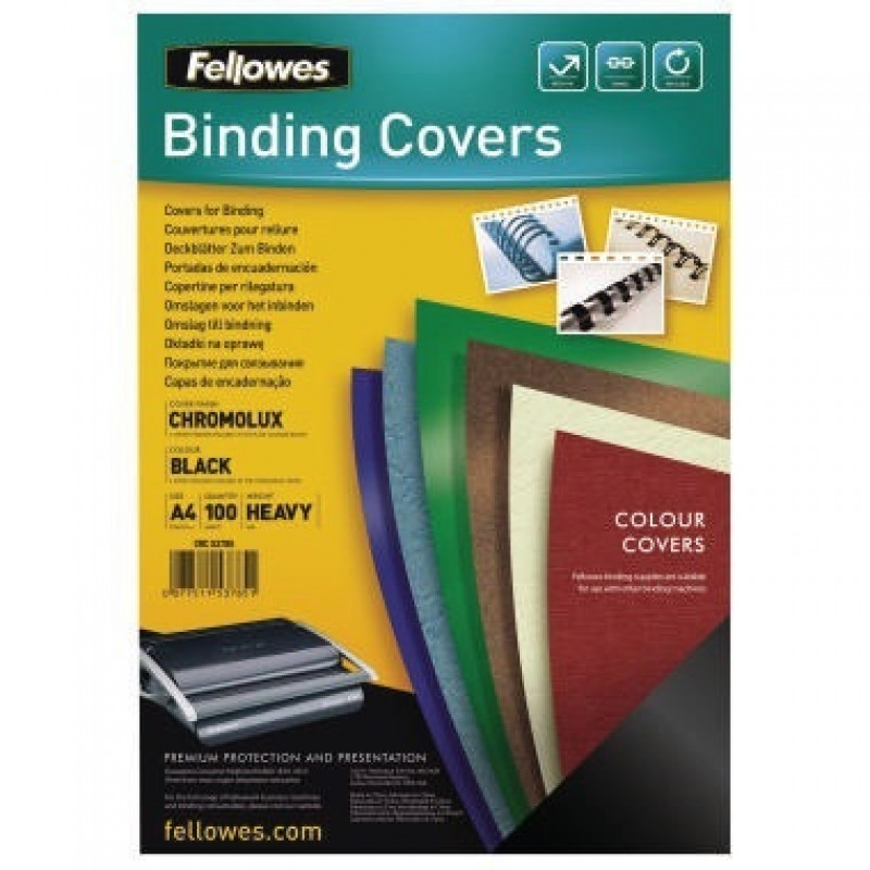 Fellowes Deckblatt Chromolux 5378504 DIN A4 schwarz 100St./Pack. Fellowes Deckblatt Chromolux 5378504 DIN A4 schwarz 100St./Pack.