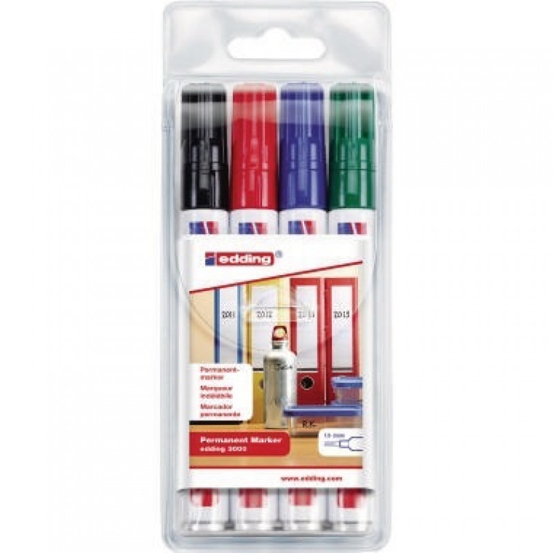 edding Permanentmarker 3000 4-3000-4 1,5-3 mm 4 St./Pack. edding Permanentmarker 3000 4-3000-4 1,5-3 mm 4 St./Pack.