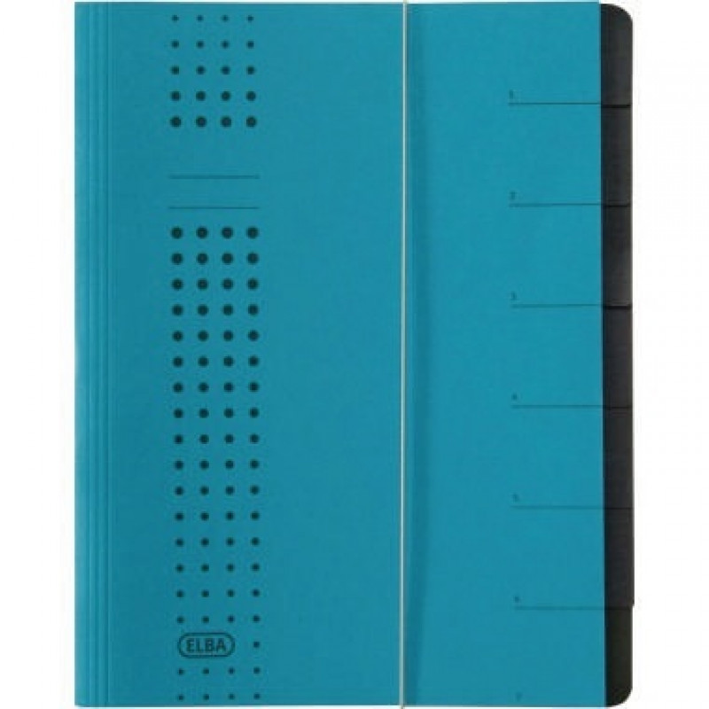 ELBA Ordnungsmappe chic 400002020 DIN A4 7Fächer Karton blau ELBA Ordnungsmappe chic 400002020 DIN A4 7Fächer Karton blau