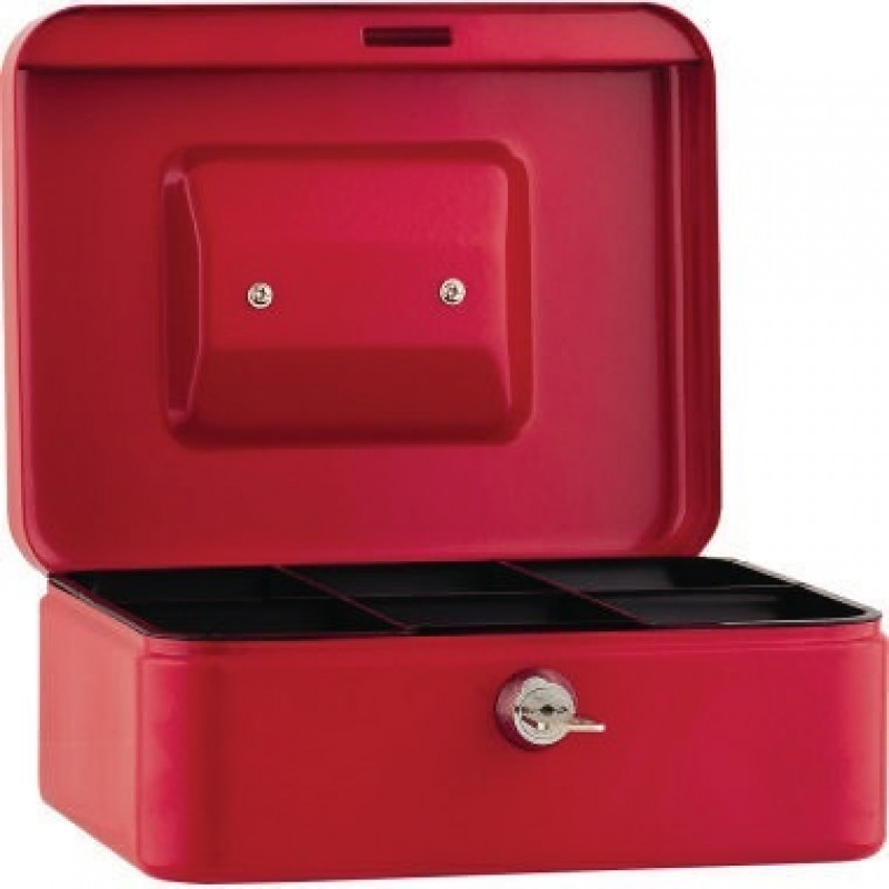 Geldkassette 20x9x16cm 6Fächer rot Geldkassette 20x9x16cm 6Fächer rot