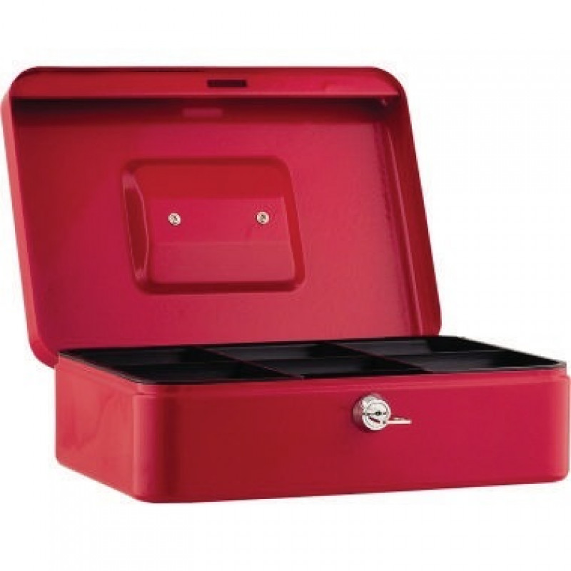 Geldkassette 25x9x18cm 5Fächer rot Geldkassette 25x9x18cm 5Fächer rot