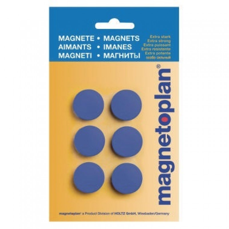 magnetoplan Magnet Discofix Hobby 16645614 25mm d.blau 6 St./Pack magnetoplan Magnet Discofix Hobby 16645614 25mm d.blau 6 St./Pack