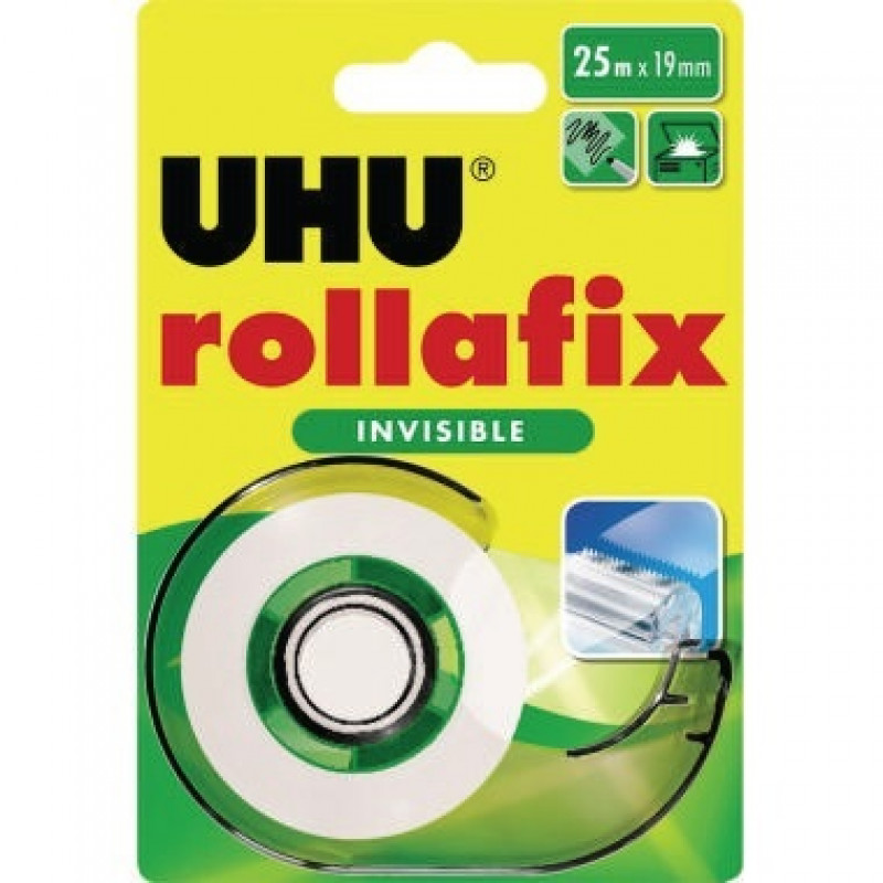 UHU Klebefilm rollafix 36970 19mmx25m invisible mit Abroller UHU Klebefilm rollafix 36970 19mmx25m invisible mit Abroller