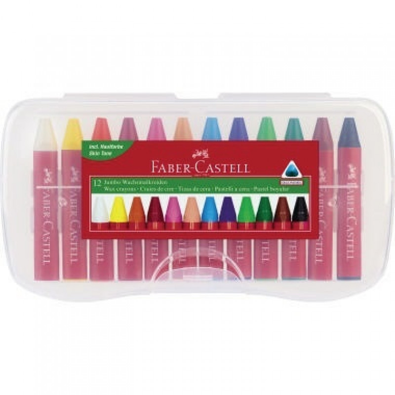 Faber-Castell Wachsmalstift Jumbo 120011 farbig sortiert 12 St./Pack. Faber-Castell Wachsmalstift Jumbo 120011 farbig sortiert 12 St./Pack.