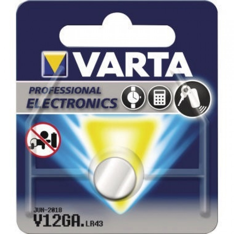 Varta Knopfzelle 04278101401 V12GA 1,5V 80mAh Alkali-Mangan Varta Knopfzelle 04278101401 V12GA 1,5V 80mAh Alkali-Mangan