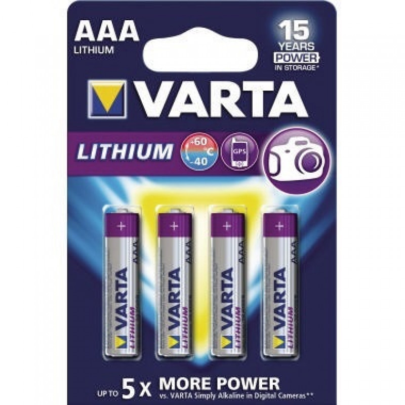 Varta Batterie 6103301404 AAA Micro 1,5V 4 St./Pack. Varta Batterie 6103301404 AAA Micro 1,5V 4 St./Pack.