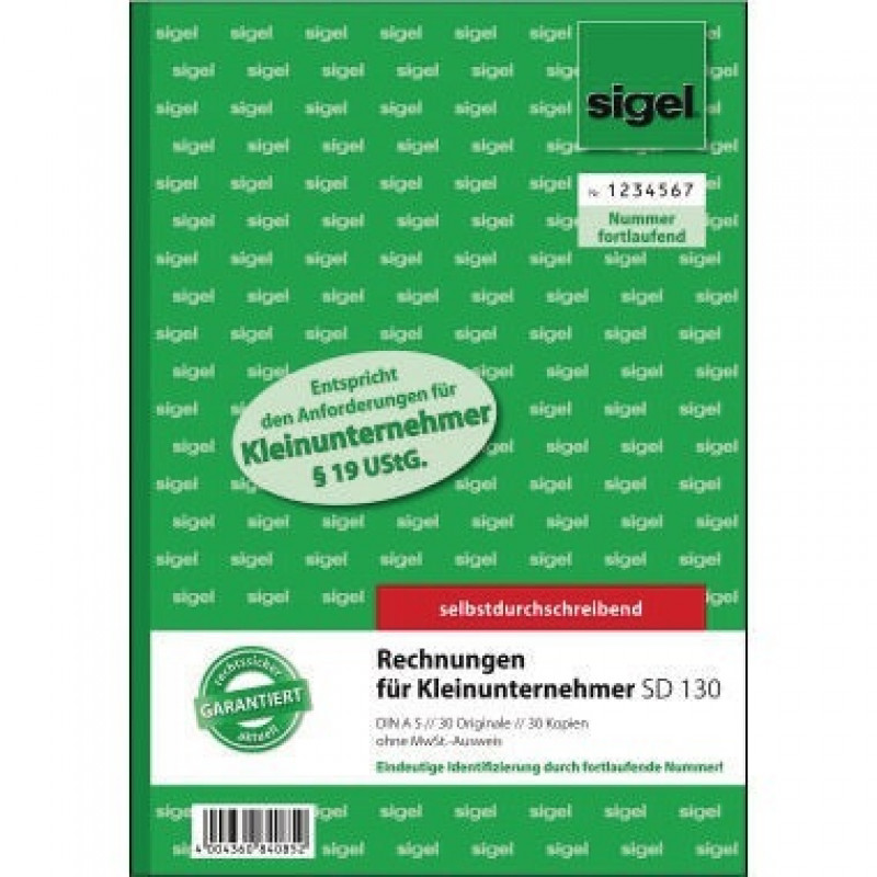 Sigel Rechnung SD130 DIN A5 selbstdurchschreibend 2x50Blatt