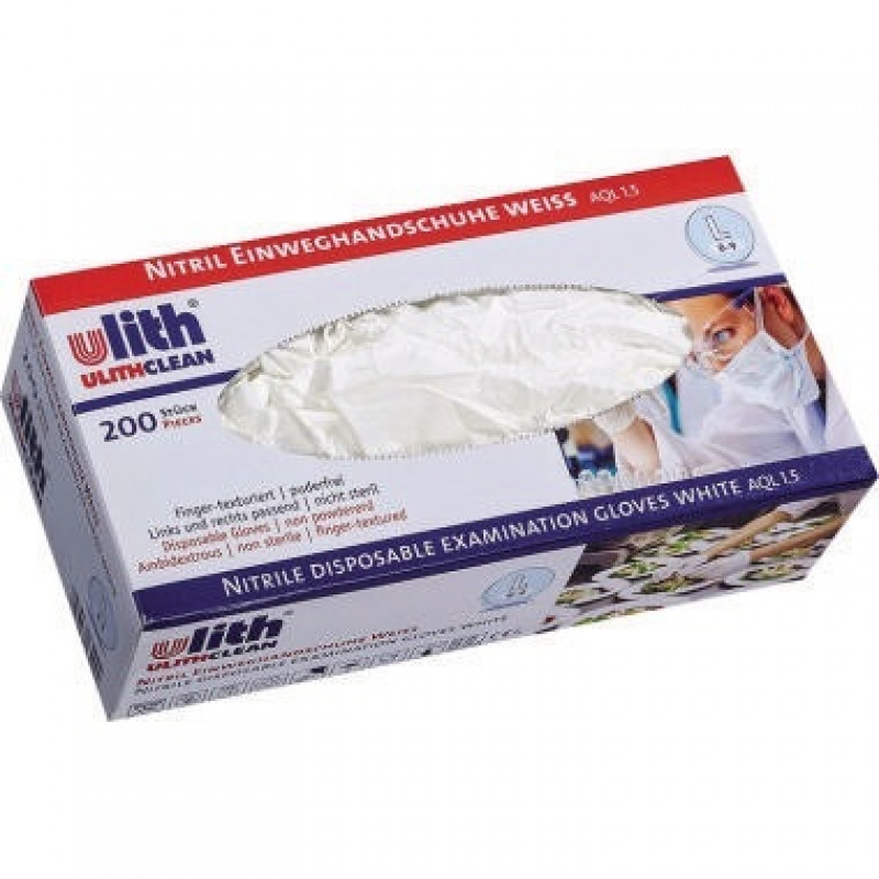 Einweghandschuh 816.421 M Nitril weiß 200 St./Pack. Einweghandschuh 816.421 M Nitril weiß 200 St./Pack.