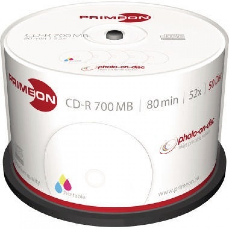 PRIMEON CD-R 2761105 52x 700MB 80Min. Spindel 50 St./Pack. PRIMEON CD-R 2761105 52x 700MB 80Min. Spindel 50 St./Pack.